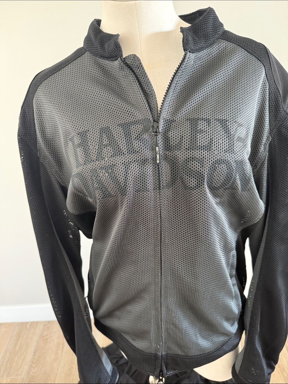 Harley-Davidson Men’s Black and Gray Mesh Performance Jacket